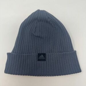 Adidas Originals Beanie Logo Hat Grey Cuff Knit Unisex OSFM